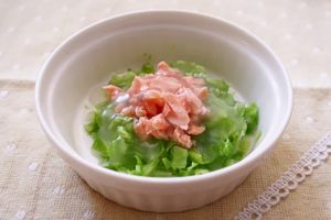Bột Tim lơn nấu cải thảo
