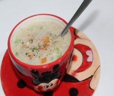 Cháo bột yến mạch với các loại rau củ quả