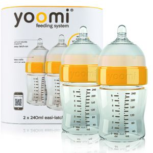 Bình sữa cao cấp PP Yoomi 240 ml – Cổ vàng