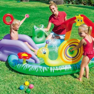 Bể bơi Bestway liên hoàn cầu trượt ốc sên 53055
