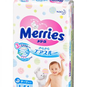 Bỉm dán Merries size L 54 miếng (9-14kg)