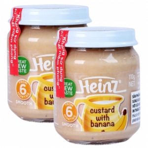 Combo 2 Custard với chuối cho trẻ từ 6 tháng tuổi trở lên – Heinz Custard with banana
