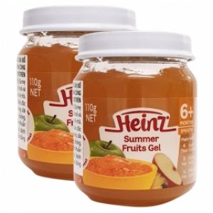 Combo 2 Rau câu trái cây mùa hè cho trẻ từ 6 tháng tuổi trở lên – Heinz Summer Fruits Gel