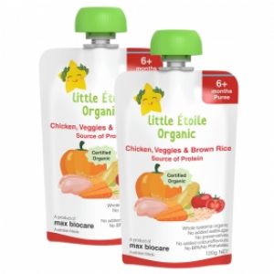 Combo 2 Thực phẩm dinh dưỡng hữu cơ Little Étoile Organic Chicken, Veggies