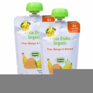 Combo 2 Thực phẩm dinh dưỡng hữu cơ Little Étoile Organic Pear, Mango