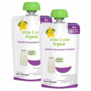 Combo 2 Thực phẩm dinh dưỡng hữu cơ Little Étoile Organic Vanilla Flavoured Custard
