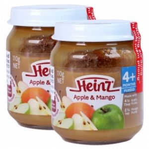 Combo 2 Táo và xoài nghiền dành cho trẻ 4 tháng tuổi – Heinz Apple