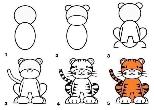 Cách dạy bé vẽ các con vật siêu đơn giản