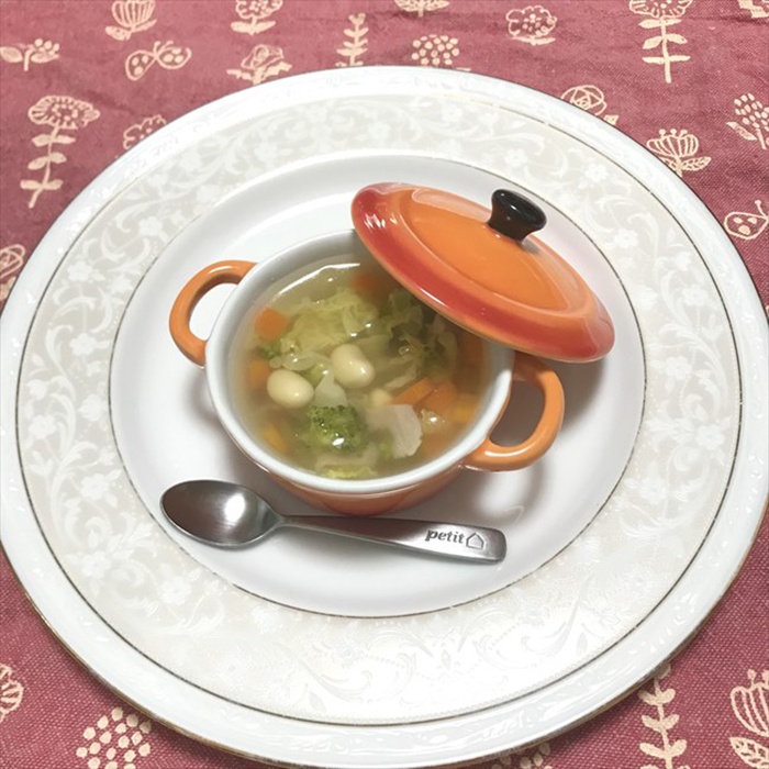 súp đậu nành rau củ 