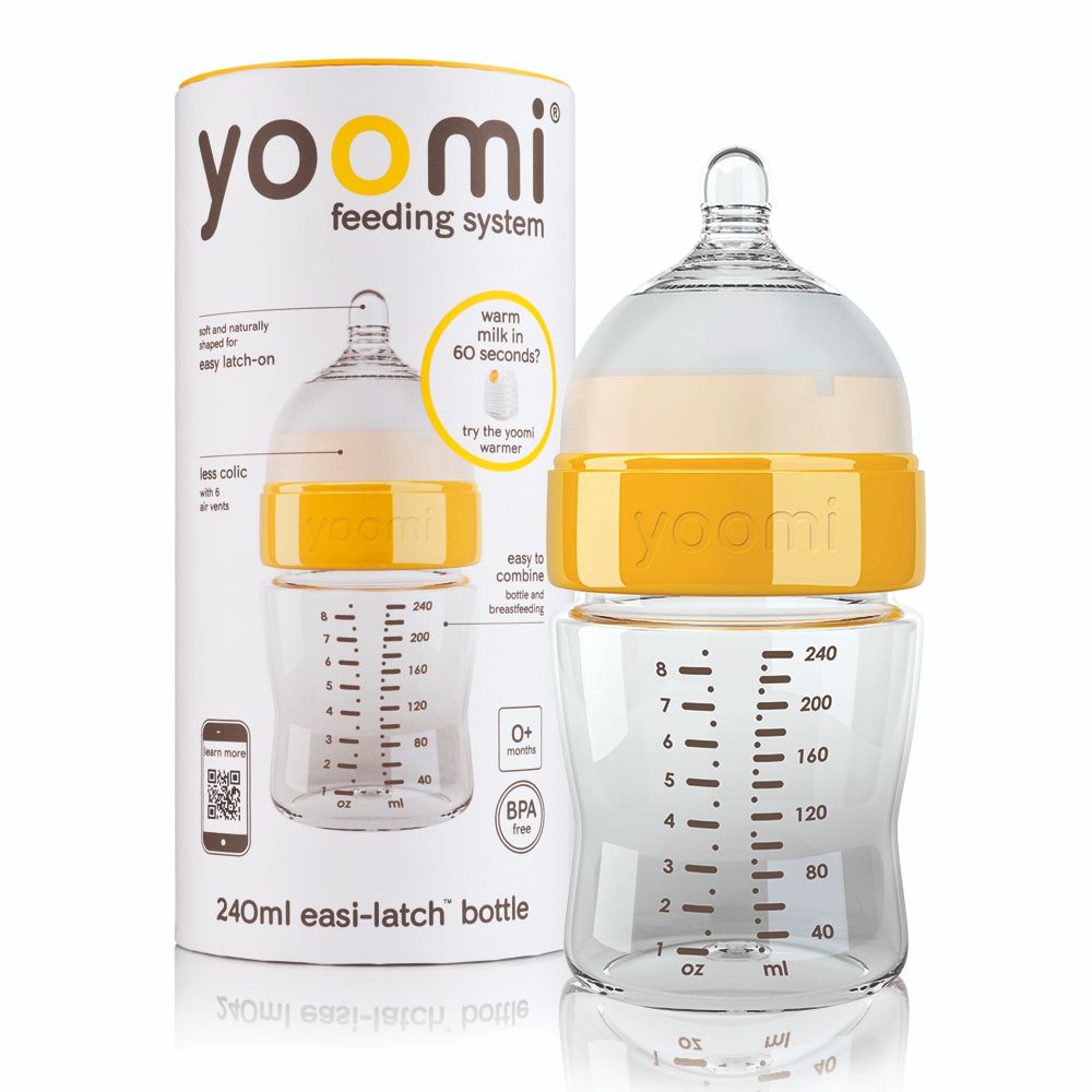 Bình sữa cao cấp PP Yoomi 240 ml + Củ ủ ấm